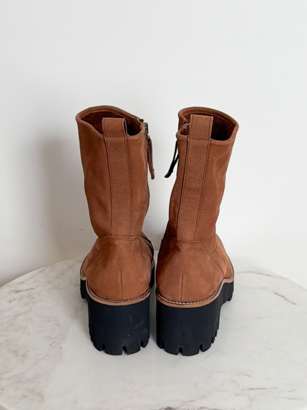 NEW Paul Green Newbury Ankle Boot Brown Leather Platform Wedge Size 8 US 5.5 UK - Picture 6 of 8